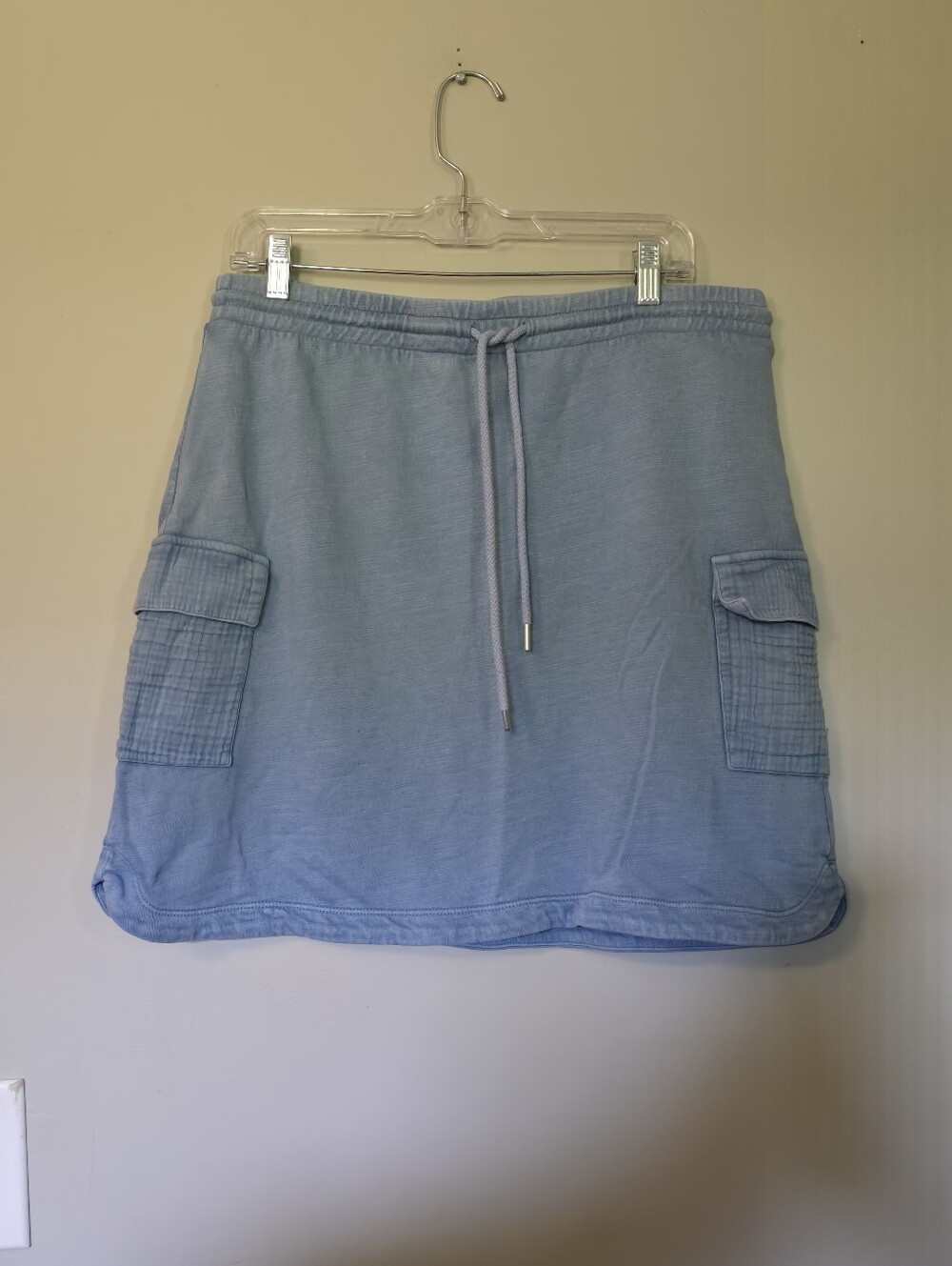 J. Jill Light Blue Drawstring Cargo Mini Skirt